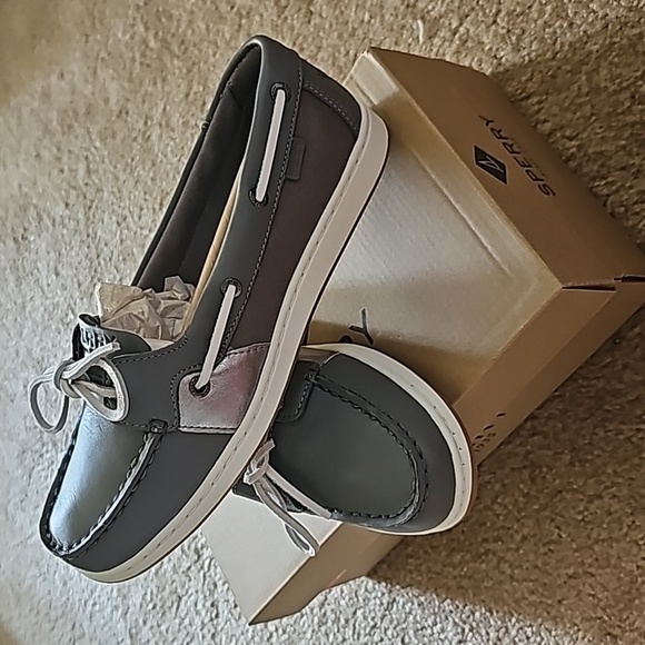 Womens Sperry Coastfish 1 Eye-Tonal Metallic Smoked Pearl - Picture 6 of 8